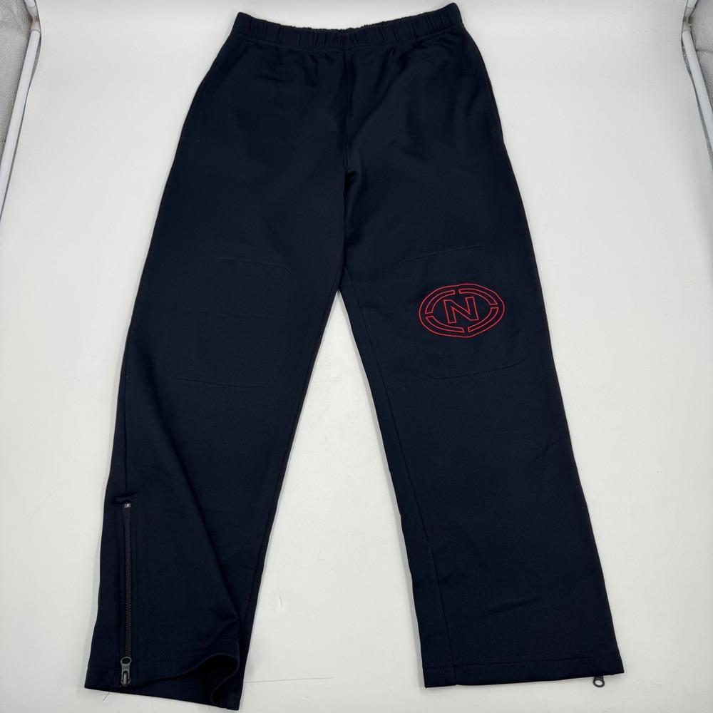 Nautica Jeans‎ Company Women's Track Pants Black Zipper Ankle Logo Size Large
